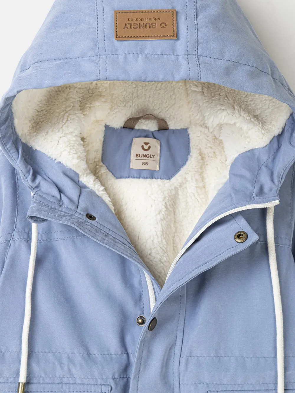 Парка демисезонная на меху "Светлый джинс"