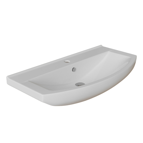 Раковина накладная "Best-75" белая, без кроншт (Sanita Luxe)