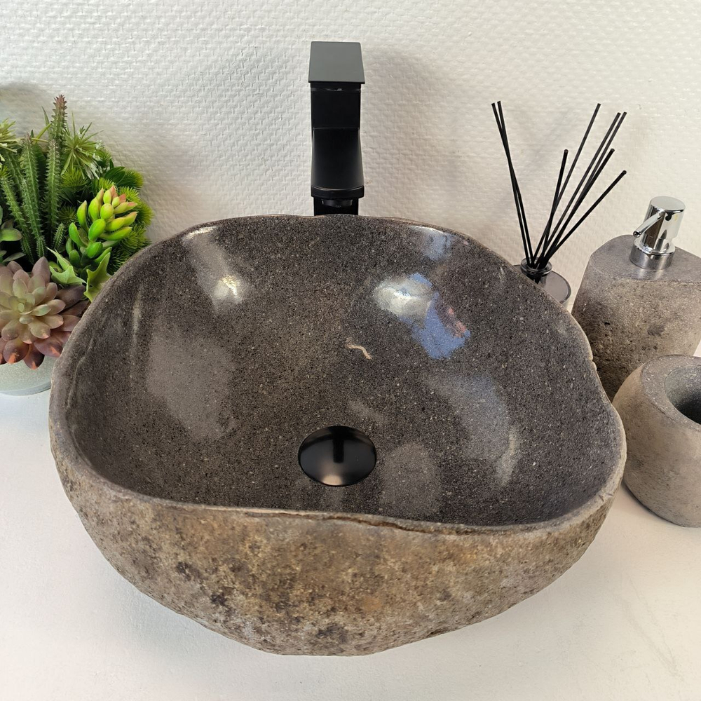 Раковина из речного камня RS-65365 38*38*15 0856