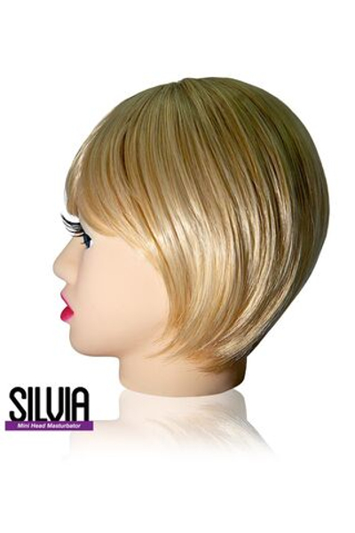 Мастурбатор в форме головы Silvia (Цвет: телесный)