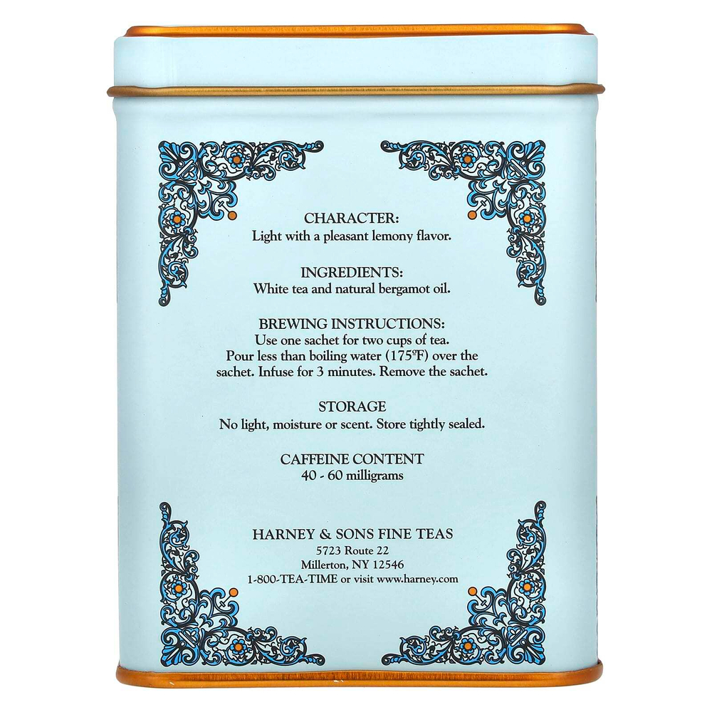 Harney & Sons, HT Tea Blends, зимний белый чай Эрл Грей, 20 пакетиков, 40 г (1,4 унции)