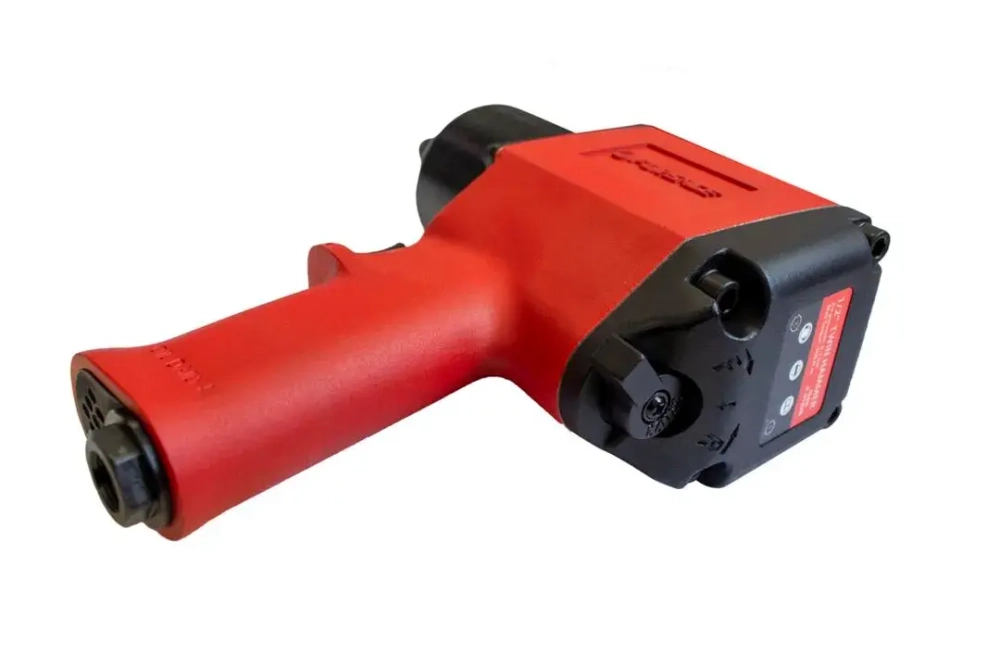 Пневмогайковерт ударный ''Twin Hammer''с реверсом и регулировкой усилия 1/2''(960Hм, 8500 об/мин,6.3bar,256 л/мин) Forsage F-4142