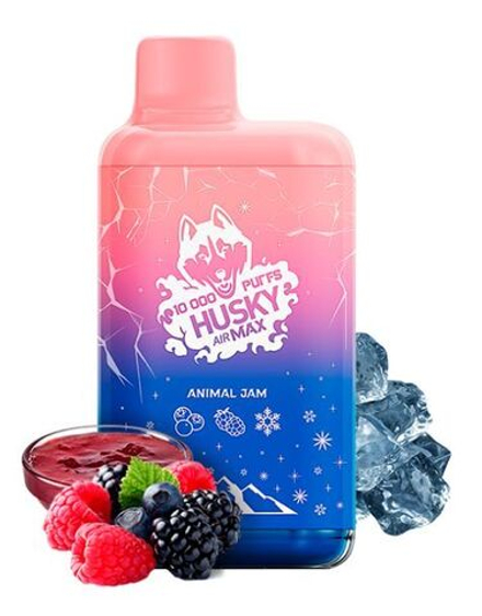 Husky Airmax Animal jam - джем из лесных ягод-лёд 10000 затяжек 20мг Hard (2% Hard)