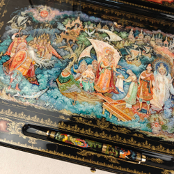 Настольный письменный набор с ручной росписью VIP