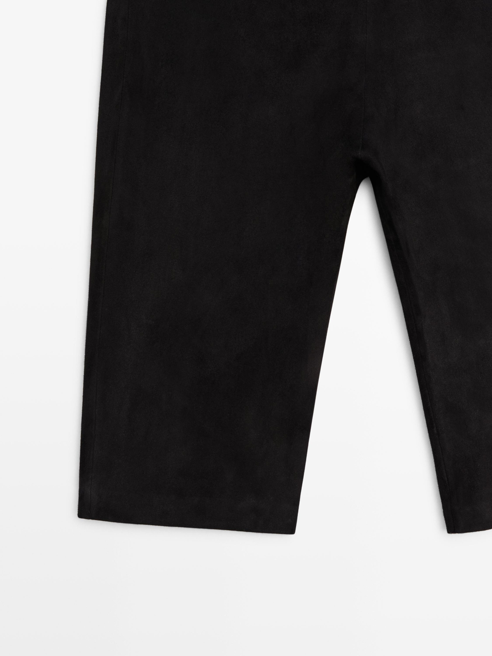 Massimo Dutti Велосипедные шорты из замшевой кожи, черный