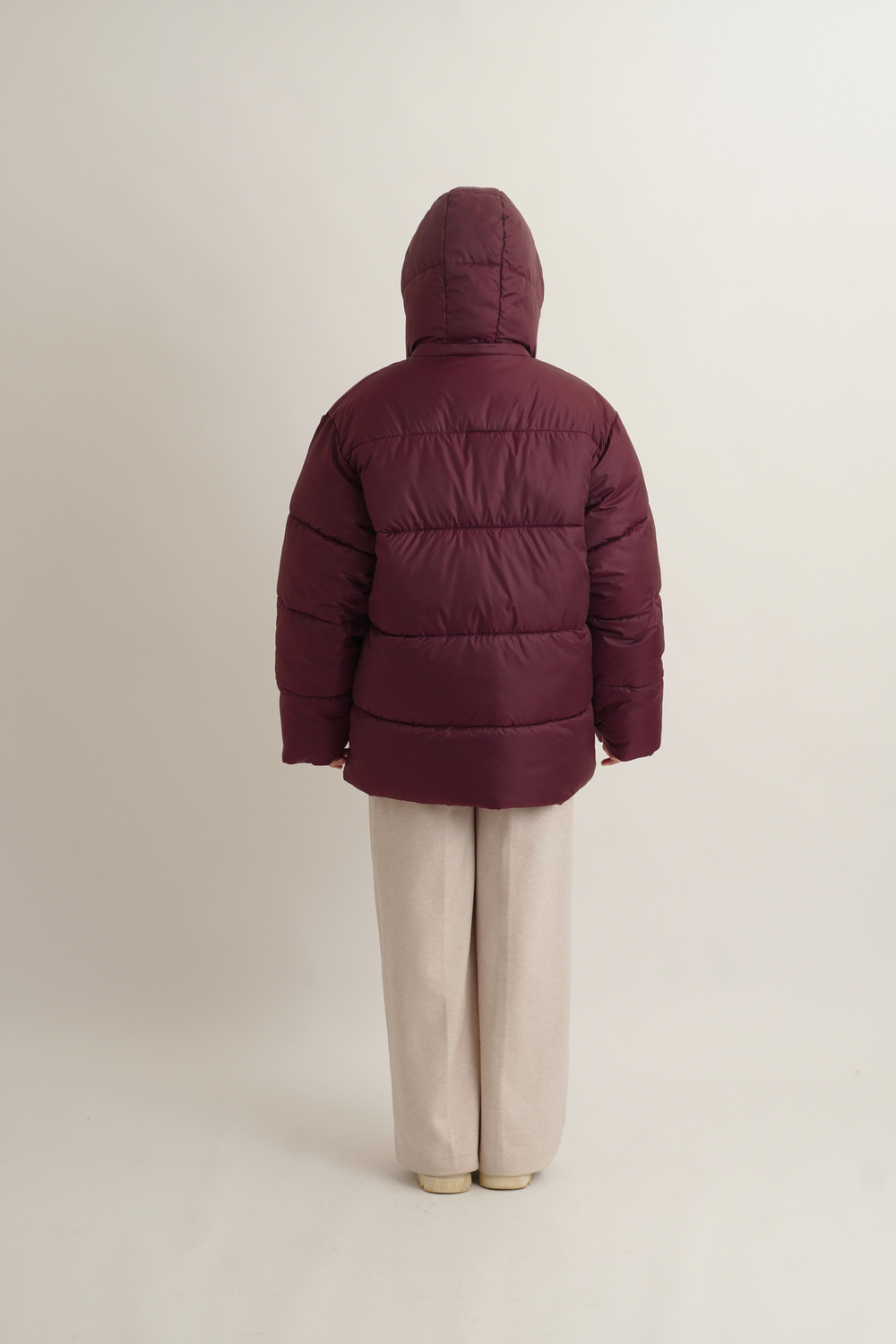 Объемная зимняя куртка Unisex, винный