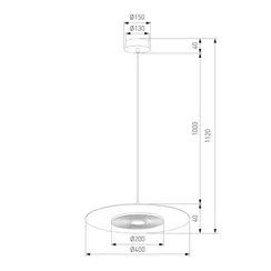 40030/1 LED / подвесной светильник / черный