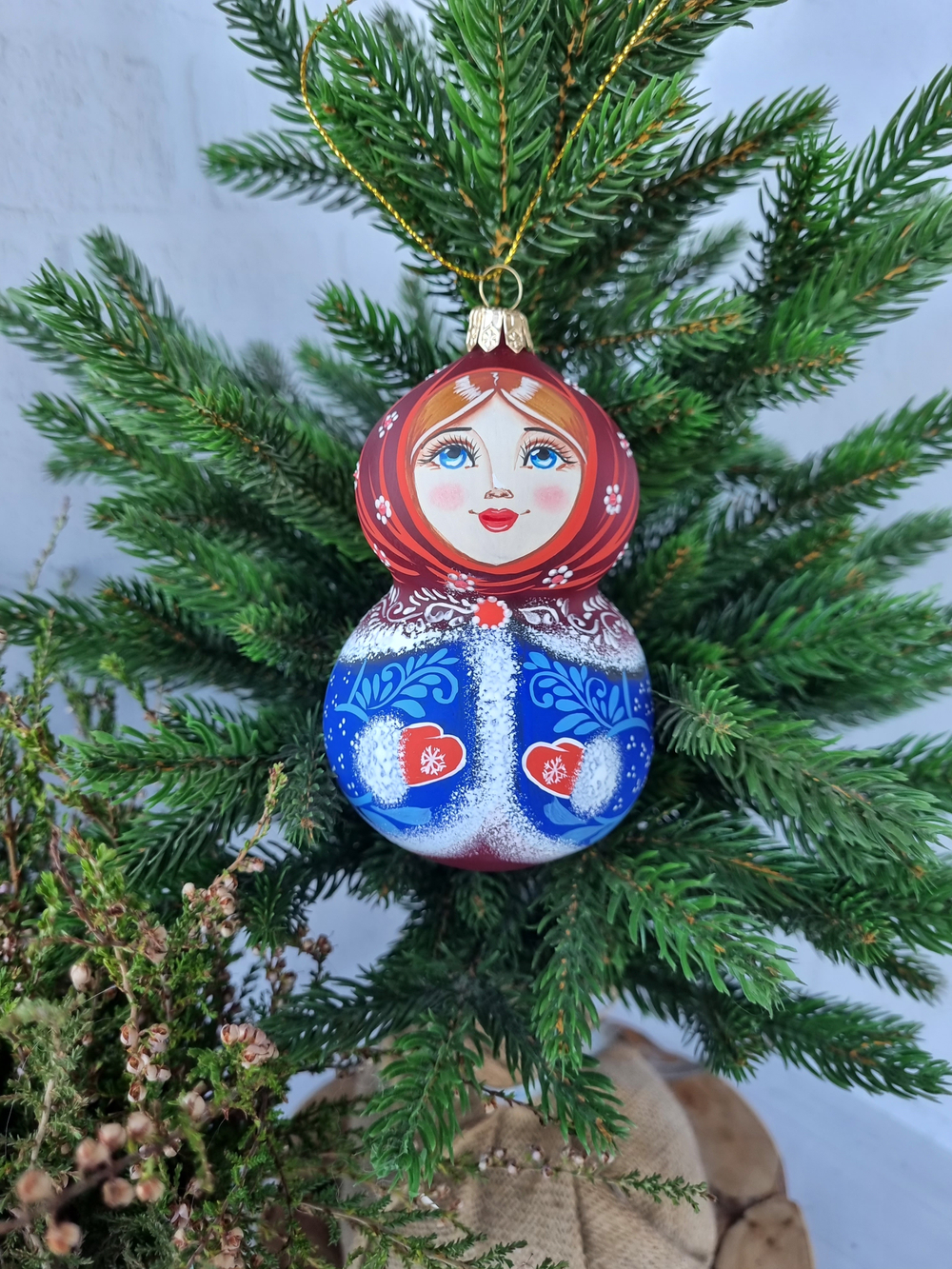 Матрешка стеклянная Мишенька