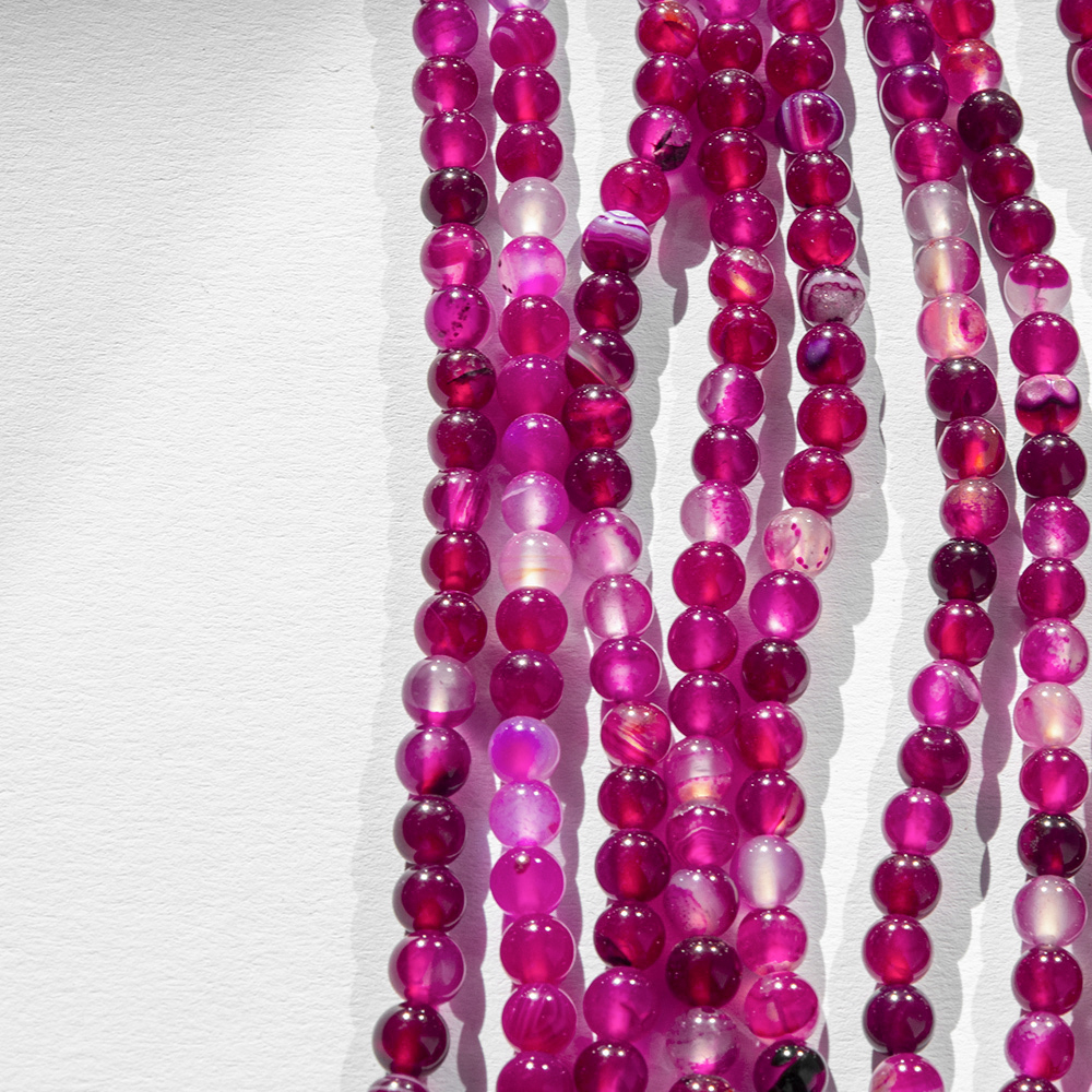 Агат тонированный натуральный, бусины в форме шара, 6,3мм