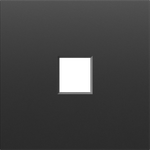 Накладка 1-я для розеток RJ45, TV, SAT, черный графит, серия S08