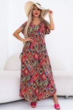 Платье Магия лета (марсала/абстрация) Р11-867/24 Nikol (Акция)