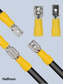 Клеммы обжимные для проводов с изолятором набор 280 шт в кейсе. Колодка клеммная, Кабельный наконечник.