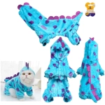 Комбинезон зимний для мелких и средних пород собак «DOG DINO», цвет голубой, размер М