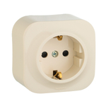 Розетка с заземлением со шторками IP20 16А 250В слоновая кость Quteo Legrand