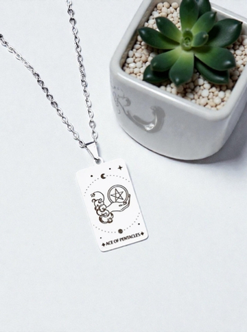 Кулон таро Туз Пентаклей