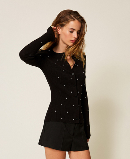 TWINSET Кардиган, декорированный стразами