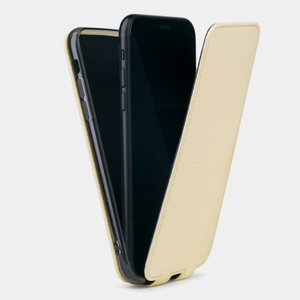 Чехол для iPhone X/XS из натуральной кожи теленка, молочного цвета