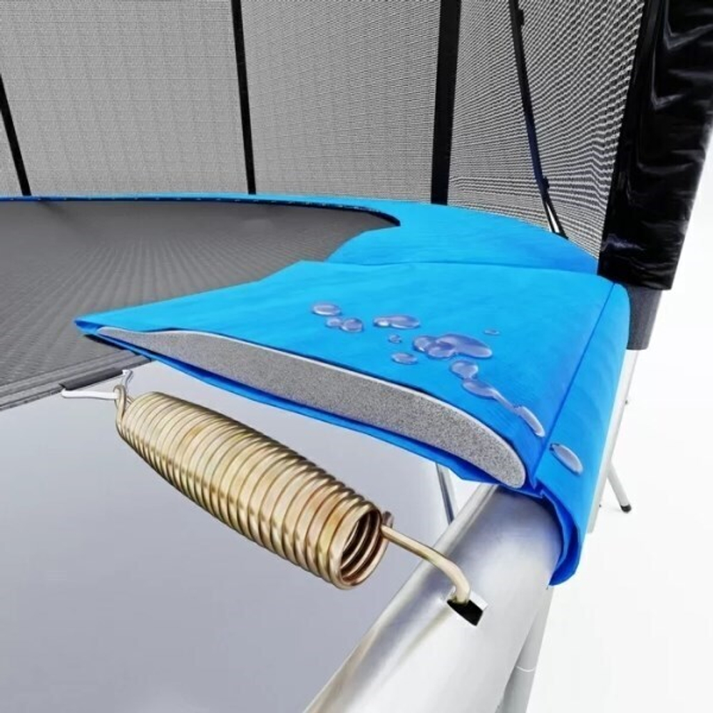 Батут Atlas Sport 435 см (14ft) с внутренней сеткой и лестницей Blue
