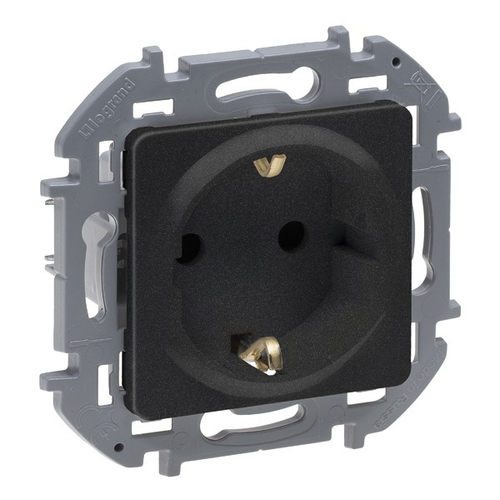 Розетка с/з 220В Legrand Inspiria антрацит 673723