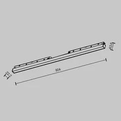 Трековый светильник Базис / Basis Exility 2700K 30Вт 120° Technical tr030-2-30w2.7k-b