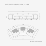 2-х местный нераскладной угловой диван KYOTO KO-18