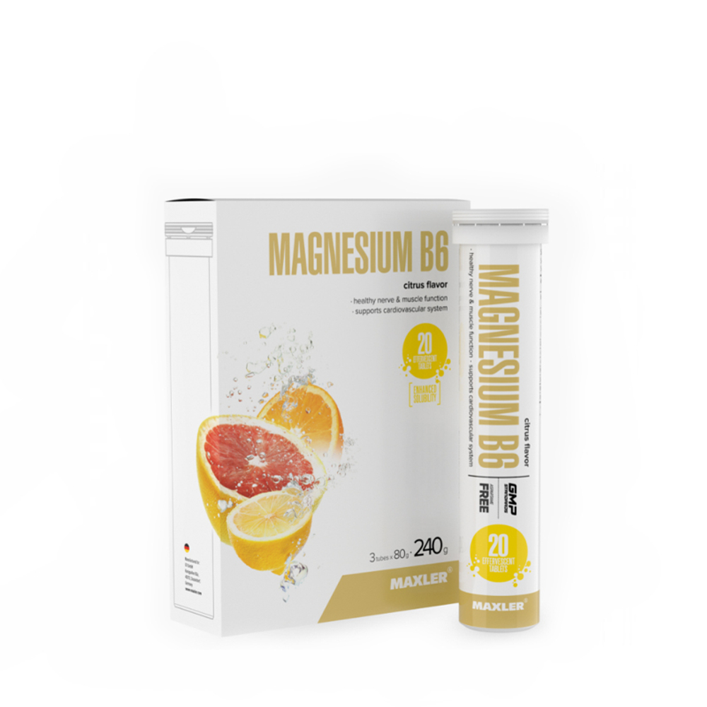 БАД Magnesium B6 20 шипучих таблеток (Maxler)