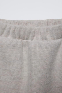 ZARA БРЮКИ BAGGY SOFT TOUCH, ПЕСОЧНЫЙ С МЕЛАНЖЕВЫМ ЭФФЕКТОМ