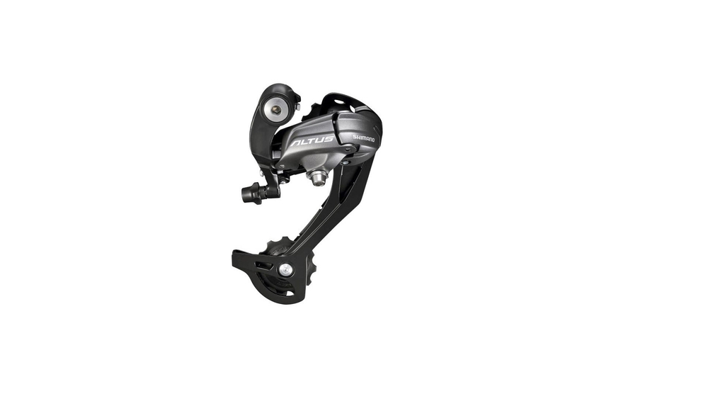 Переключатель задний Shimano Altus, M370, SGS, 9 скоростей, крепление на болт, черный