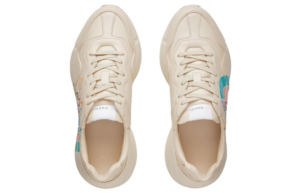 North/THE NORTH FACE x GUCCI Gucci Rhiton leather low-cut sports casual shoes white