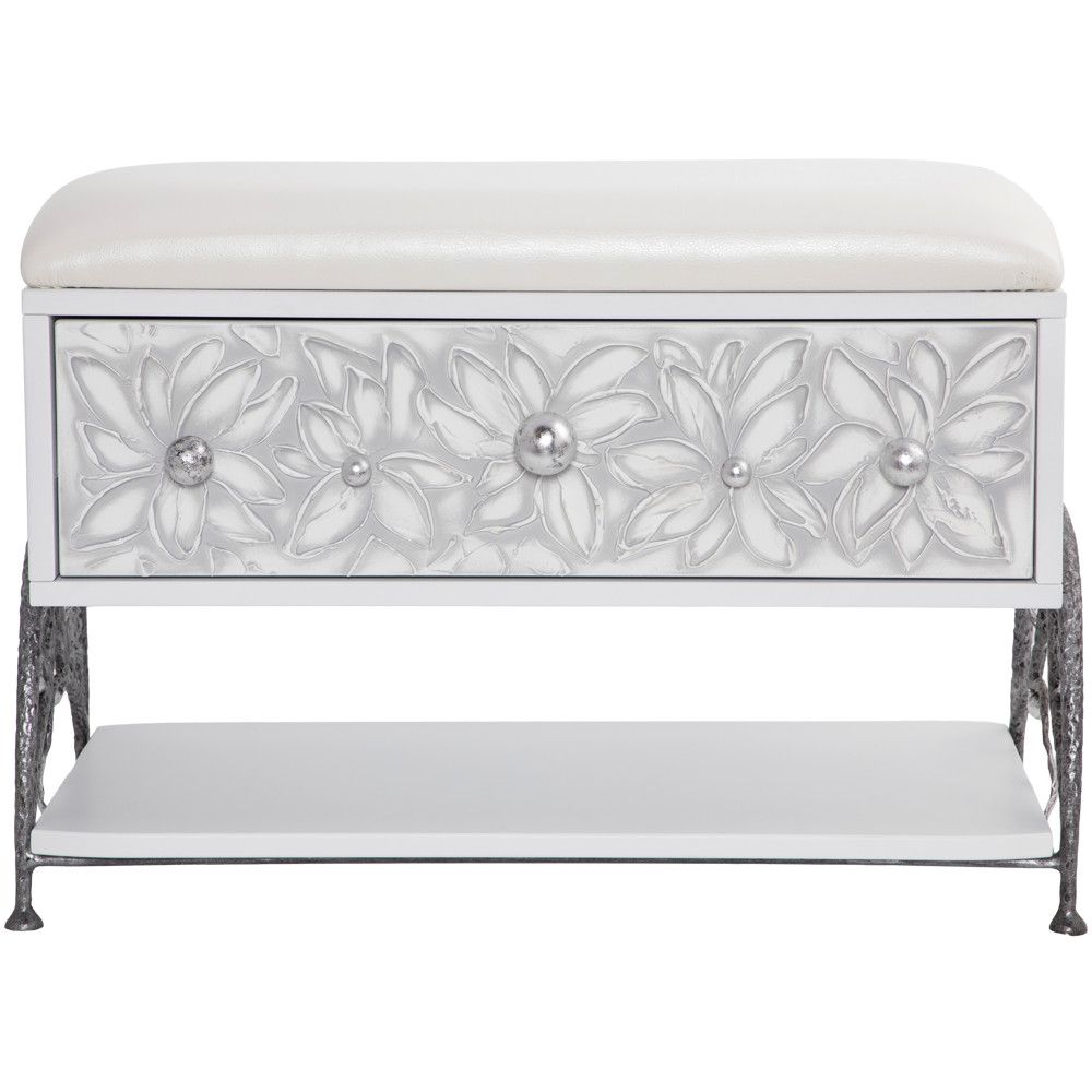 Банкетка Терра Айс Античное Серебро