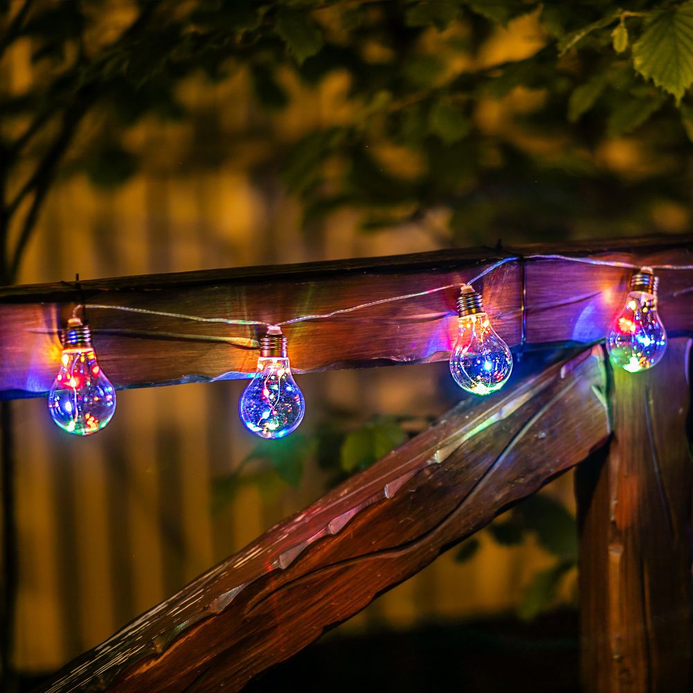 USL-S-126-PT4000 BULBS Садовая гирлянда на солнечной батарее Лампочки. 40 светодиодов. Разноцветный свет. 1xАA Ni-Mh аккумулятор в-к. IP44. TM Uniel