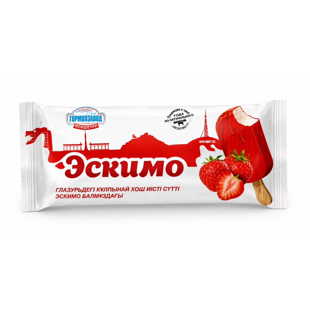 Эскимо Гормолзавод в клубничной глазури 45 гр