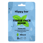 Маска для лица тканевая Happy Bar Мята моделирующая