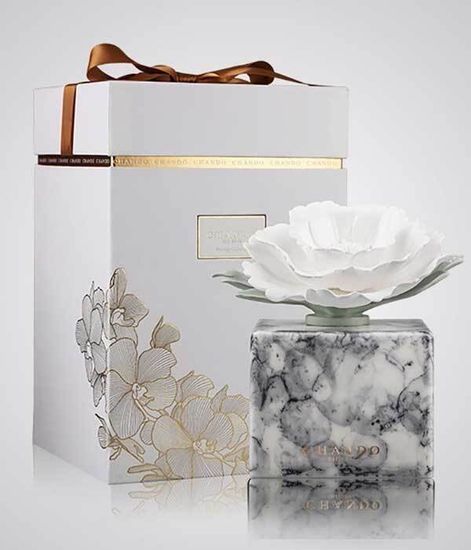 White Marble, ароматический диффузор с необычными палочками, Chando