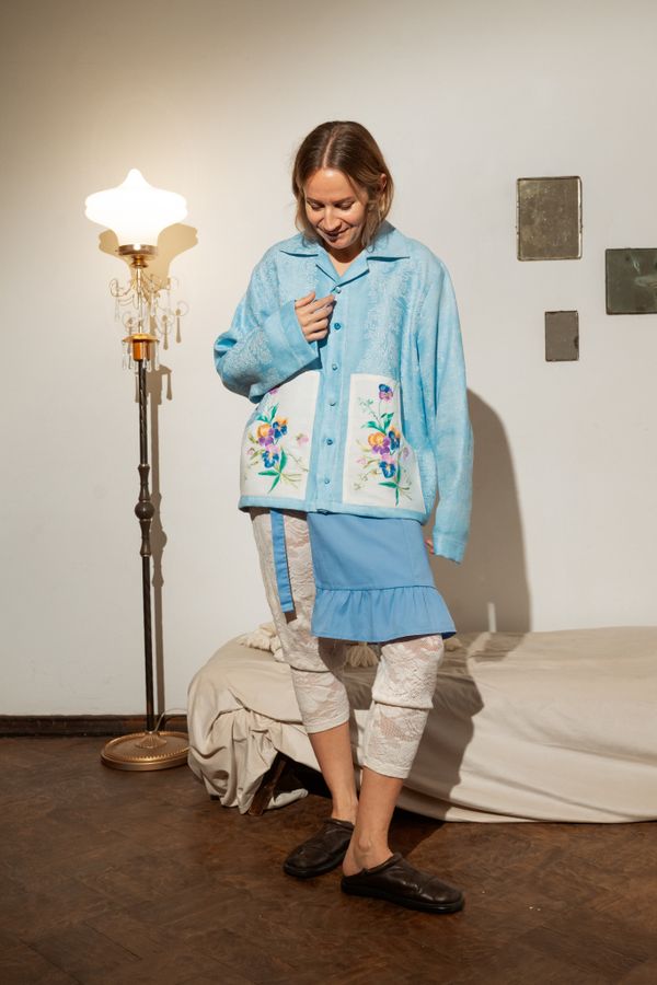 Рубашка Спасибо Анастасия 3 голубая - фото 4