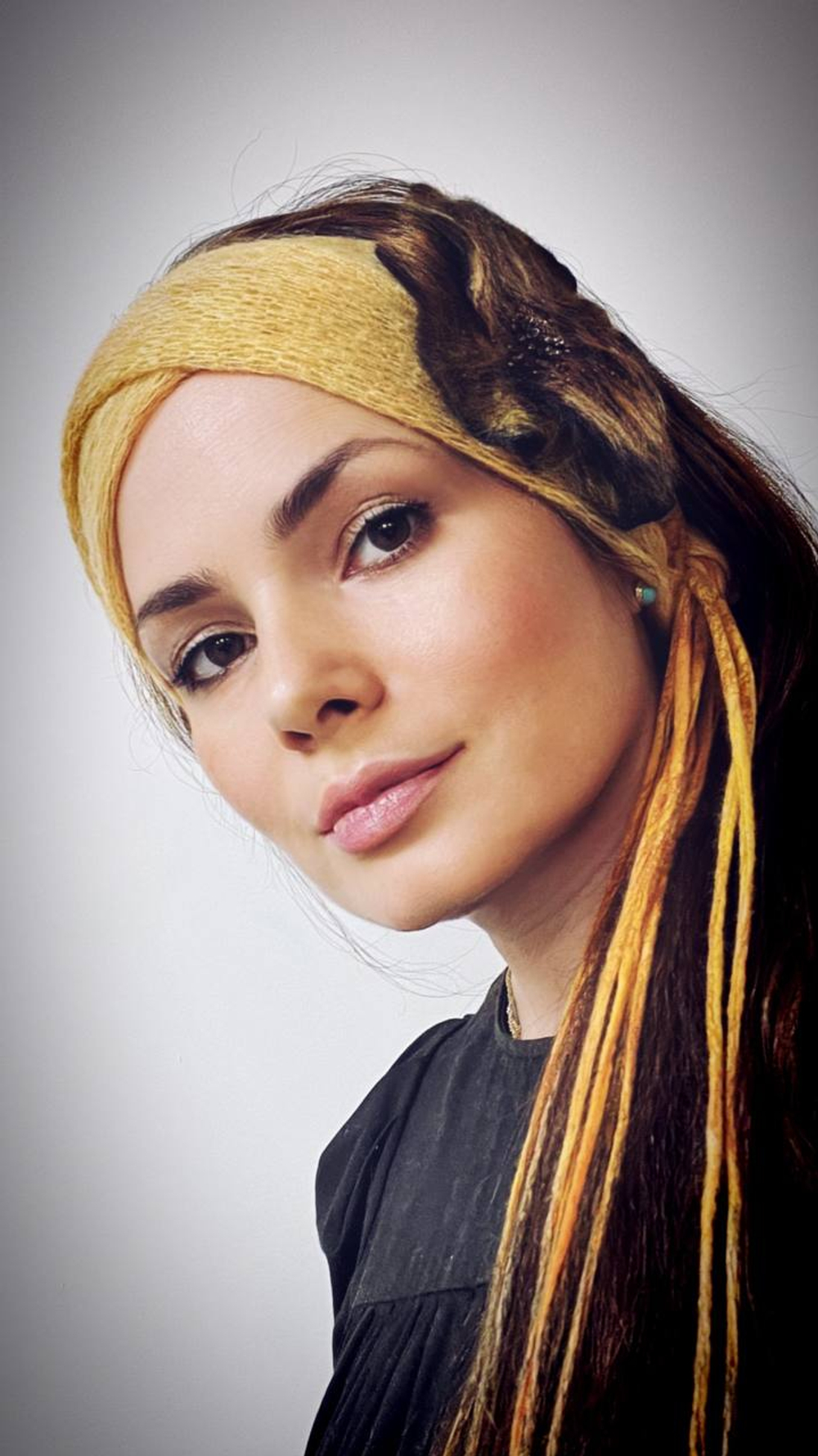 Шарф желтый