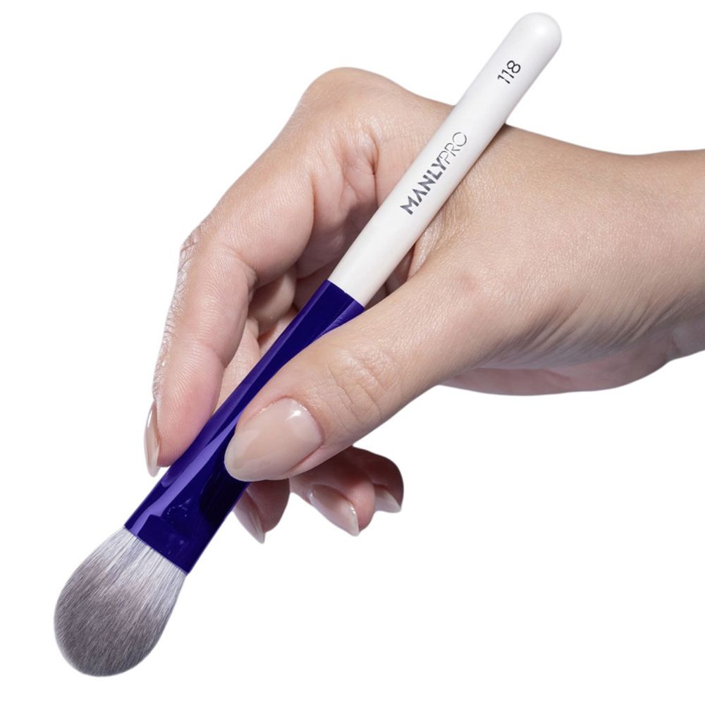 Средняя многофункциональная плоская кисть для румян, коррекции, хайлайтера, тона Manly PRO K118*