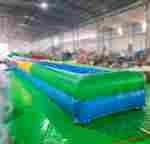 Водная горка с надувным дном, на подкачке, ТУРБО «Капля», 30*2*0,8 м