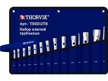 Набор ключей трубчатых всумке, 11841 мм, 12 предметов Thorvik TBSS12TB