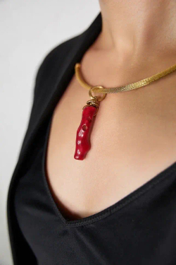 HMG 1324 G steel/Coral Чокер арт.1392