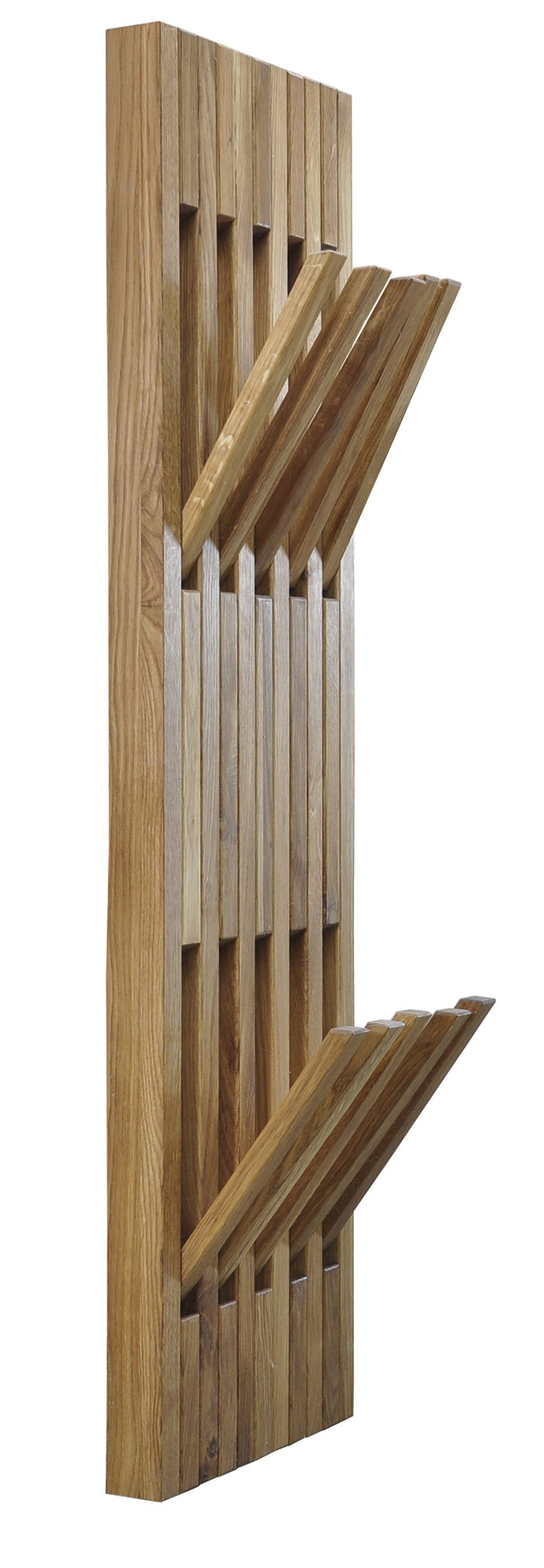 Вешалка для одежды настенная Пиафорте 1195х330 мм / вешалка деревянная из массива дикого дуба в прихожую