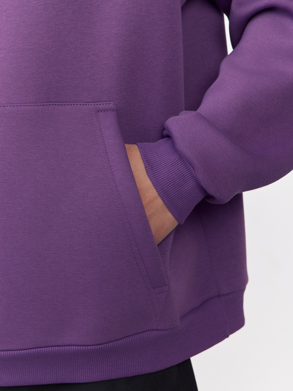 Худи с начесом (темно-фиолетовый)