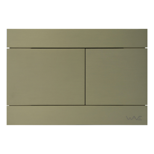 Кнопка смыва WAVE SS07-2, ЗОЛОТО МАТОВОЕ, прямоугольная, НЕРЖ, для МEХАНИКИ