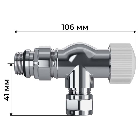 Набор термостатический осевой Royal Thermo Design Pro 15мм М30х1,5 (Хром) купить в Москве и Московской области по низкой цене с доставкой по России — (3) Набор термостатический осевой Royal Thermo Design Pro 15мм М30х1,5 (Хром) — (3)