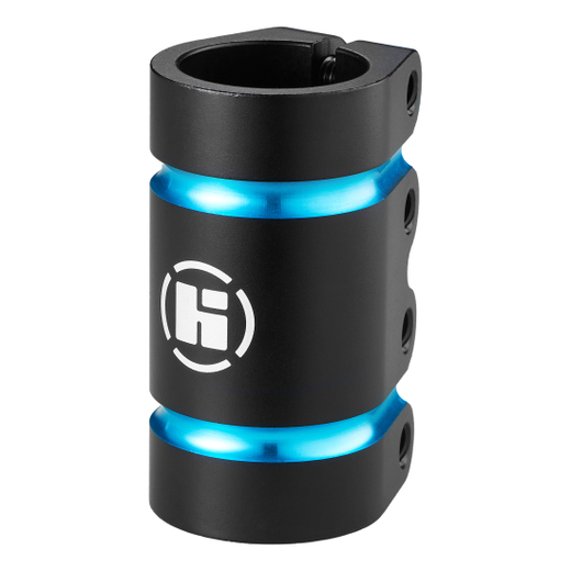 Хомут HIPExtreme H6 SCS 31.8 мм, 4 болта, черный/голубой