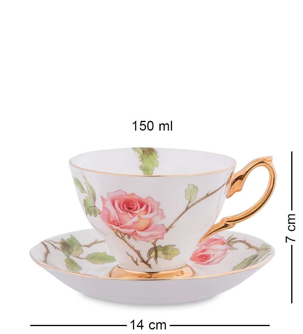 Pavone JK- 34 Чайный сервиз на 6 перс.«Итальянская роза»