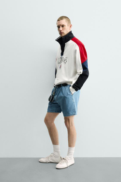 ZARA ТОЛСТОВКА С ВОРОТНИКОМ НА МОЛНИИ USA 94 FIFA WORLD CUP™ FIFA CLASSICS, ЖЕЛТОВАТО-БЕЛЫЙ