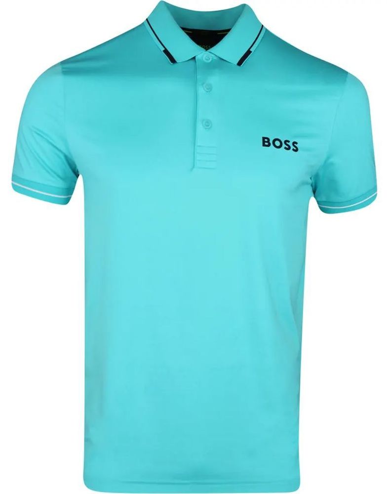 Мужское теннисное поло BOSS Paul Pro Slim Fit Polo Shirt - open green