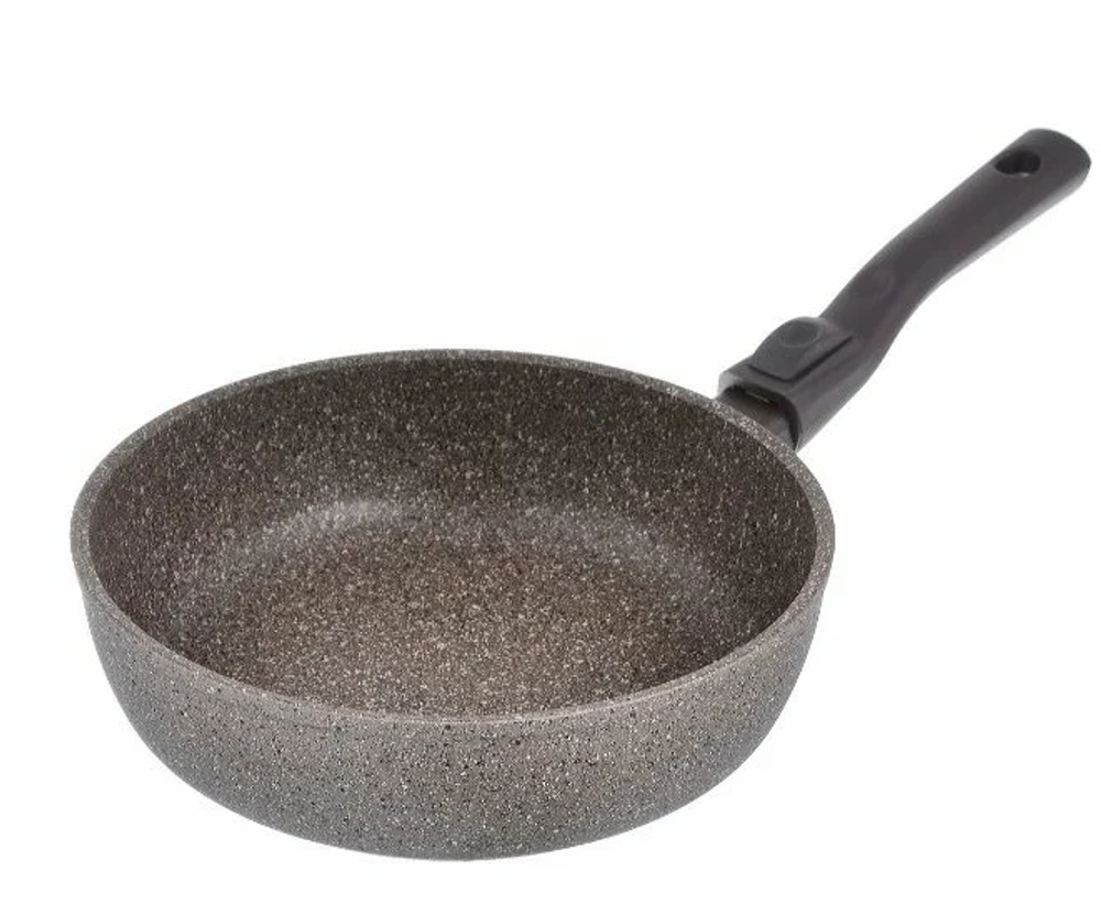 Сотейник TimA Art granit induction AТI-2024, 24 см, съемная ручка, коричневый