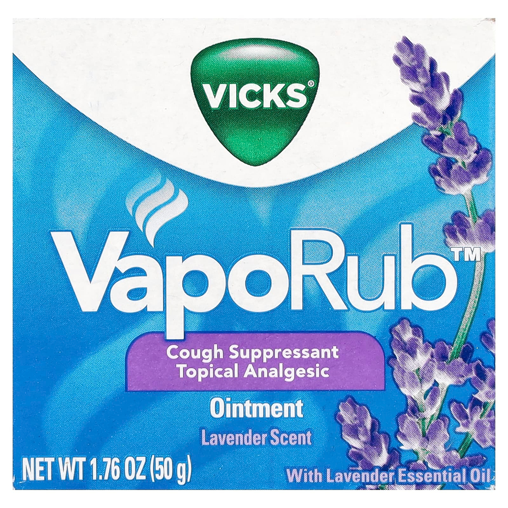 Vicks, VapoRub ™, мазь с лавандой, 50 г (1,76 унции)
